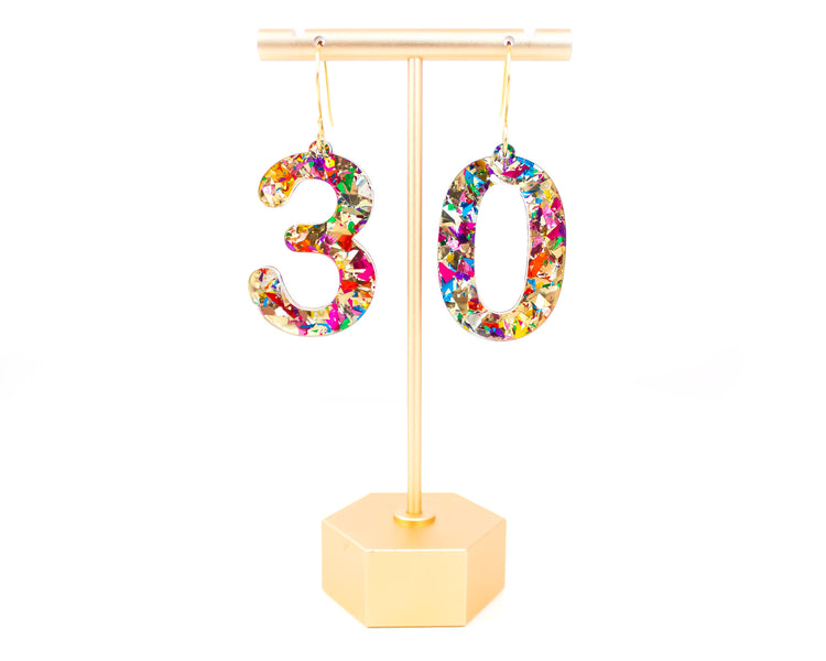 Custom Birthday Number Earrings