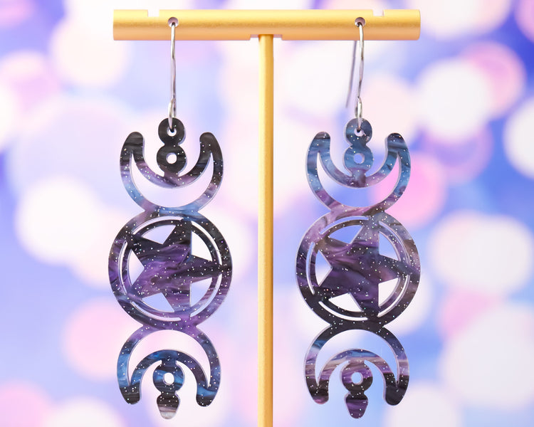 Moon Phases Celestial Earrings