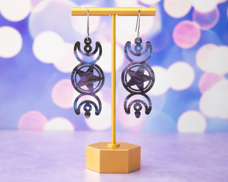 Moon Phases Celestial Earrings