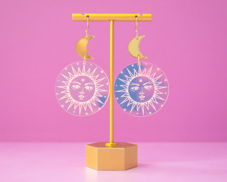 Sun Celestial Holographic Earrings