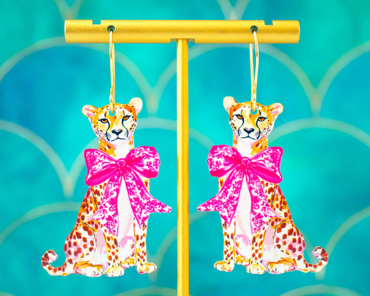 Cheetah Bow Earrings
