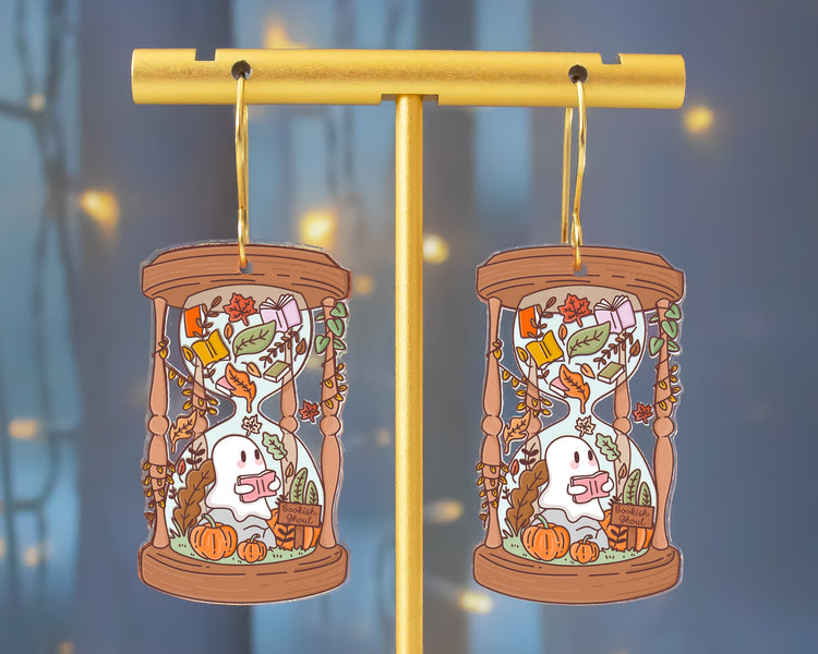 Fall Reading Ghost Earrings