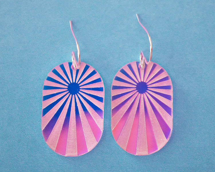 Sunburst Iridescent Celestial Earrings