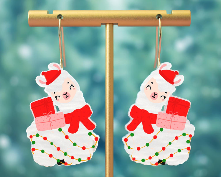 Christmas Llama Earrings