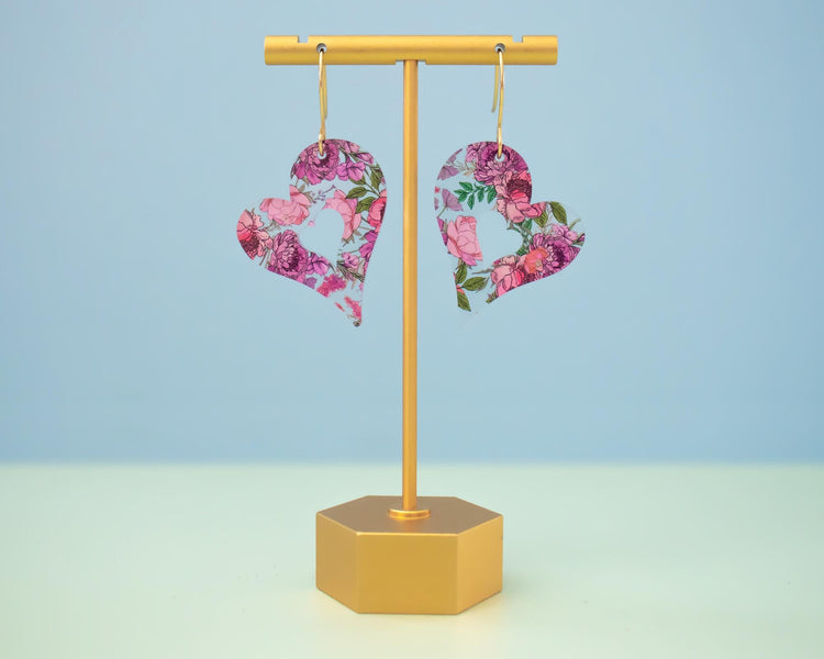 Floral Heart Earrings