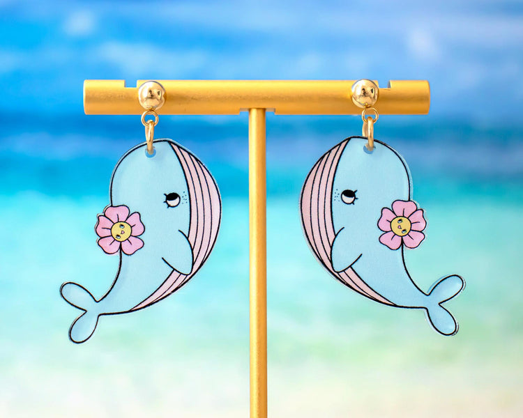 Cute Whale Earrings