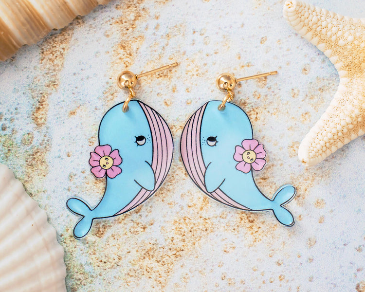 Cute Whale Earrings