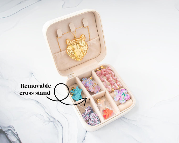 Custom Cherry Bows Travel Jewelry Box