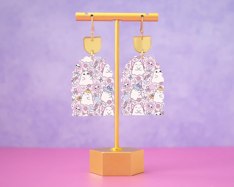 Cute Witchy Ghosts Earrings