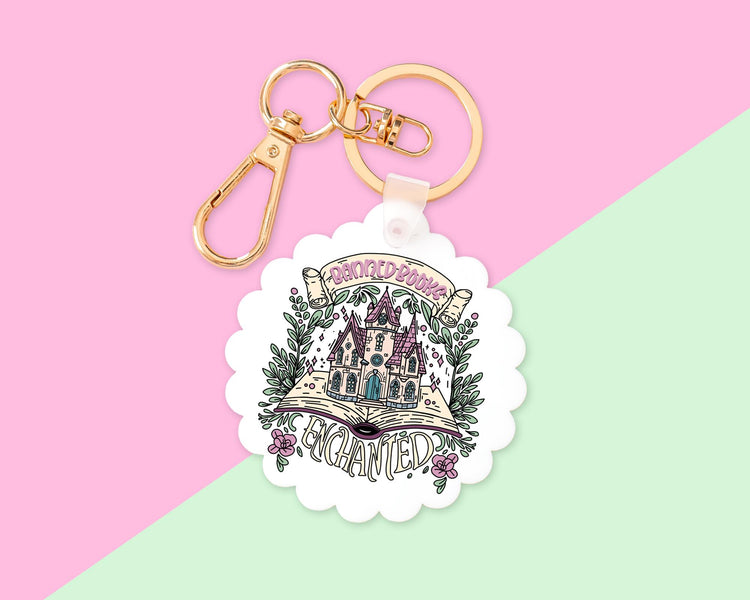 Banned Books Key Chain With Clip