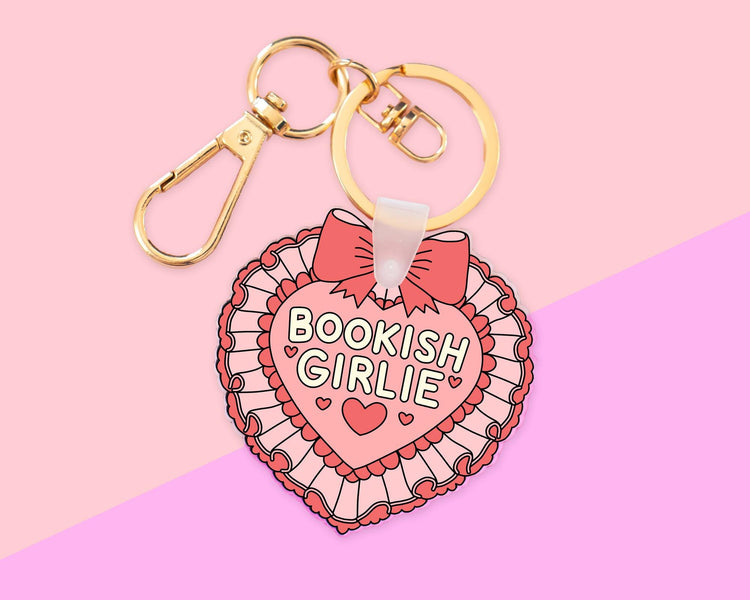 Bookish Girlie Key Chain With Clip