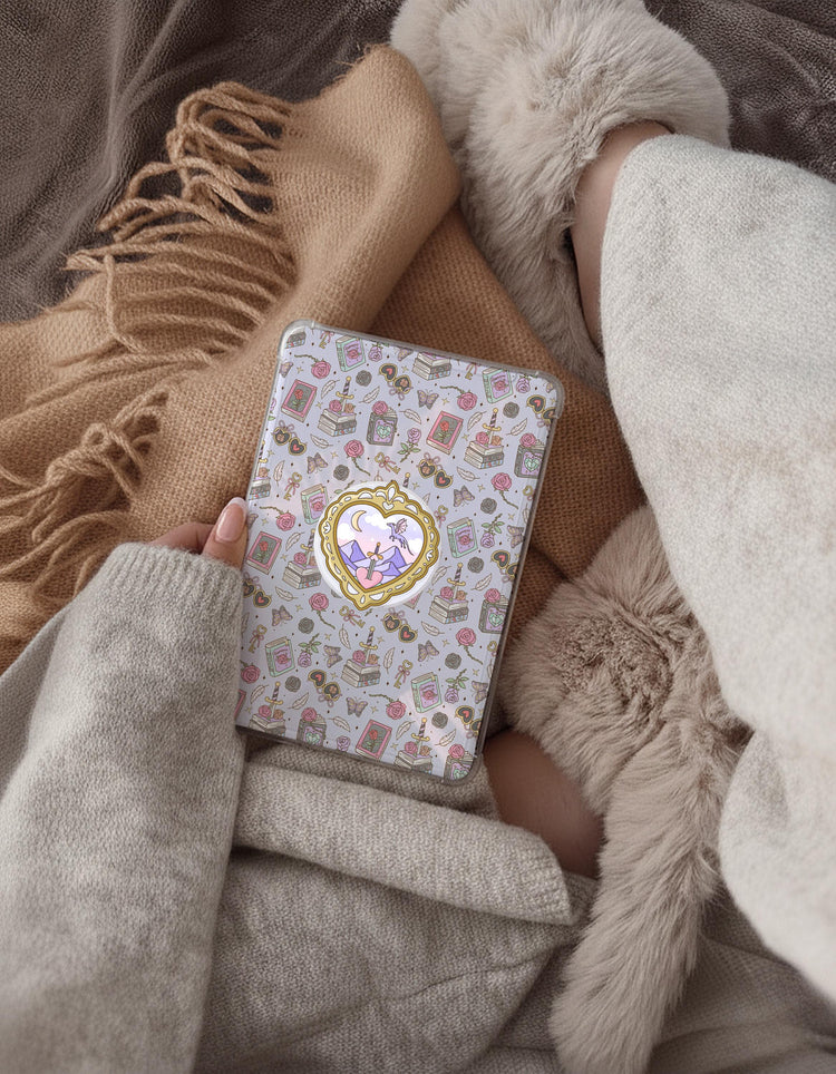 Glitter Dragon Frame Phone Grip Magnetic E-Reader Grip For Kindle