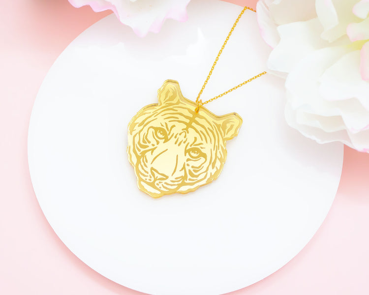 Tiger Gold Mirror Necklace