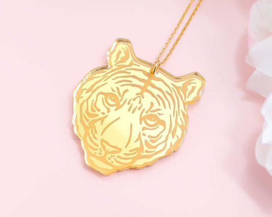 Tiger Gold Mirror Necklace