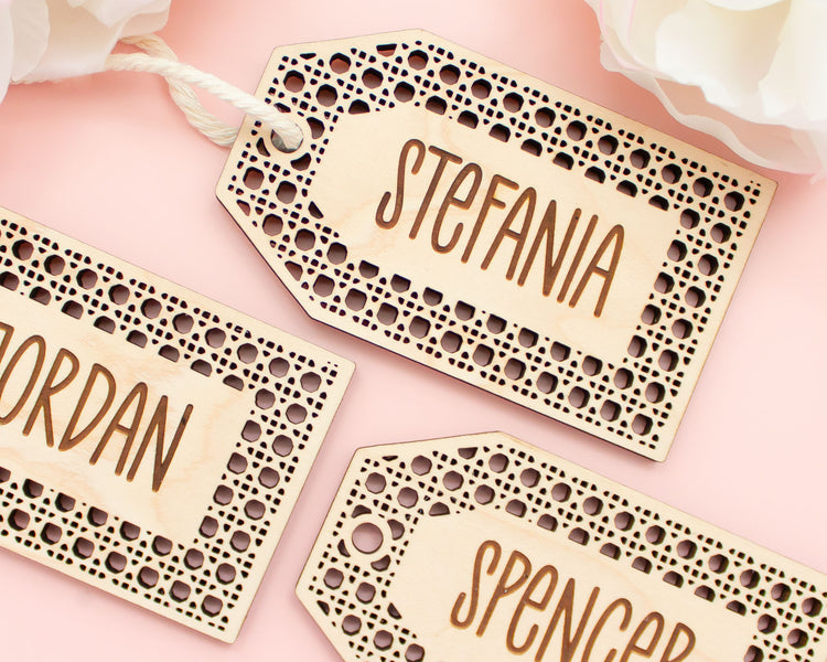 Rattan Name Tags