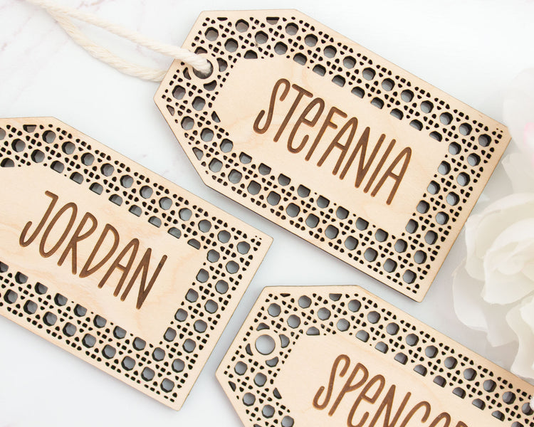 Rattan Name Tags