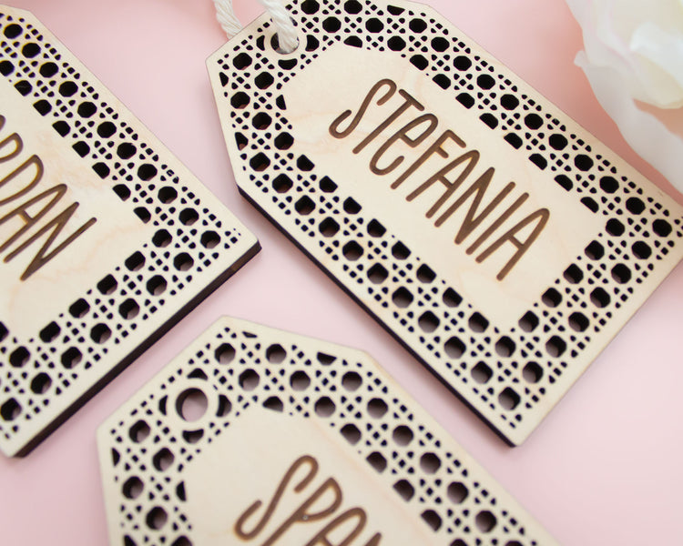 Rattan Name Tags