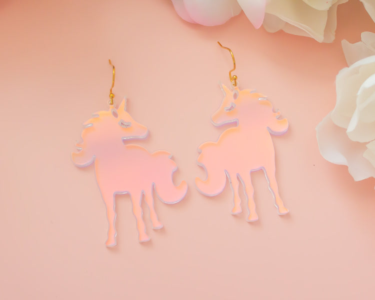 Unicorn Holographic Acrylic Earrings