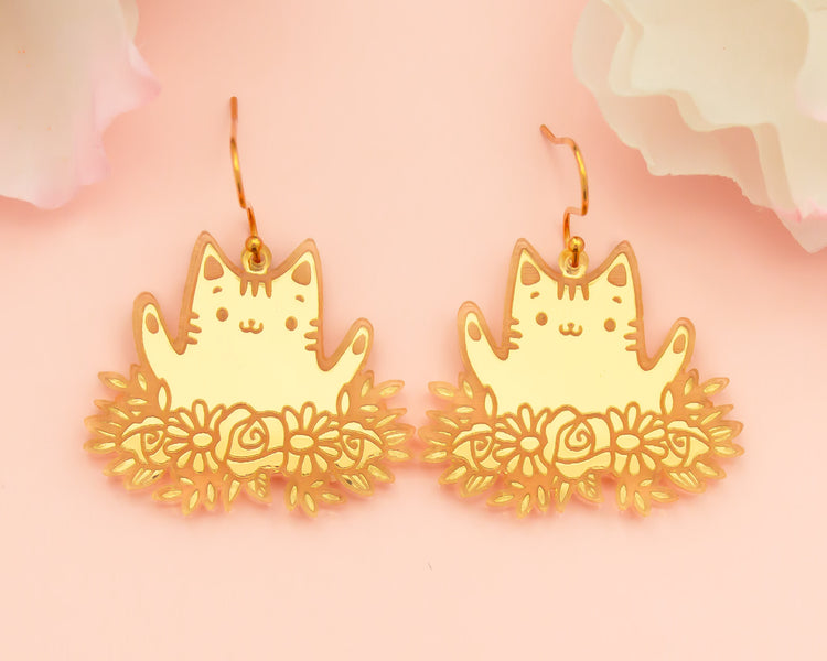 Cute Cat Acrylic Earrings