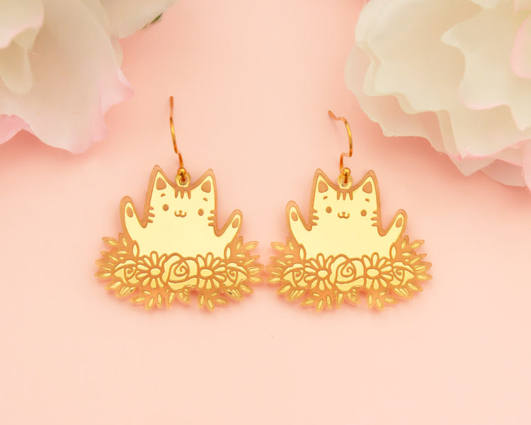 Cute Cat Acrylic Earrings