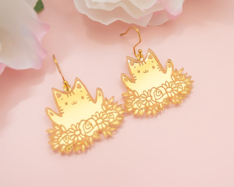 Cute Cat Acrylic Earrings