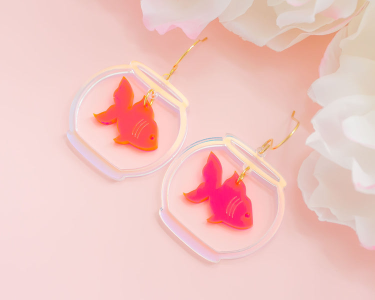 Fish Bowl Acrylic Earrings