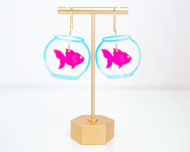 Fish Bowl Acrylic Earrings