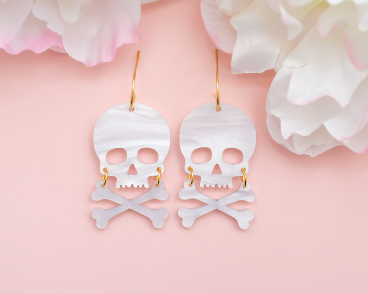 Skull & Bones Acrylic Earrings