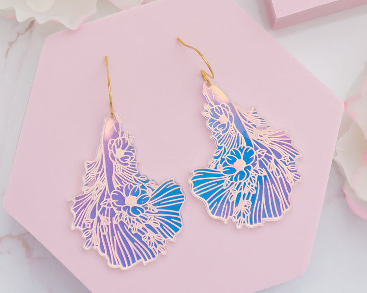 Koi Holographic Acrylic Earrings