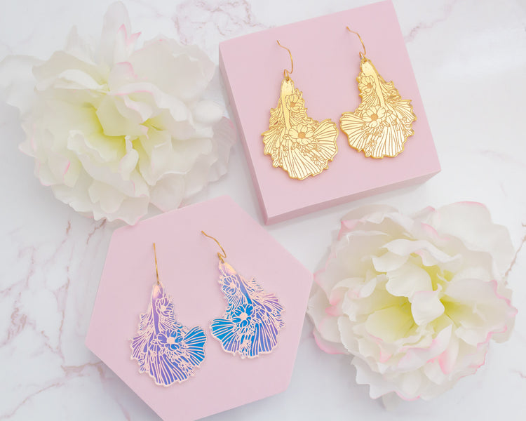 Koi Holographic Acrylic Earrings