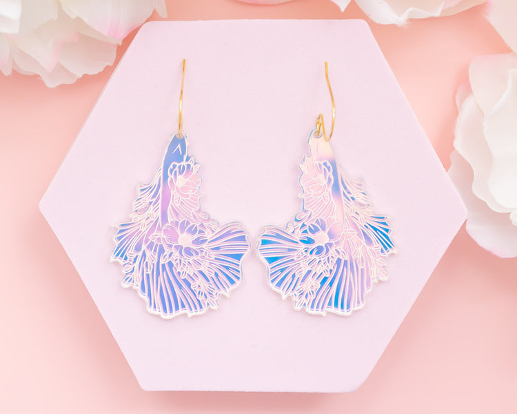 Koi Holographic Acrylic Earrings