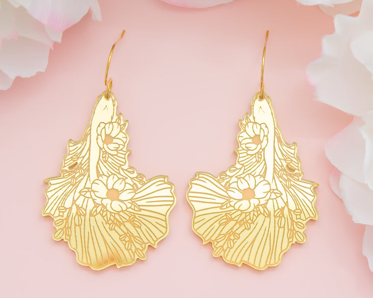 Koi Holographic Acrylic Earrings