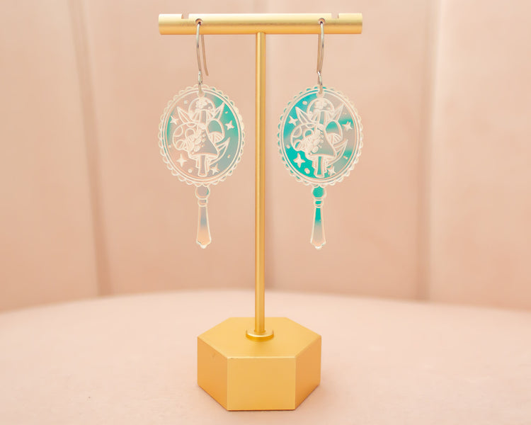 Celestial Mirror Holographic Acrylic Earrings