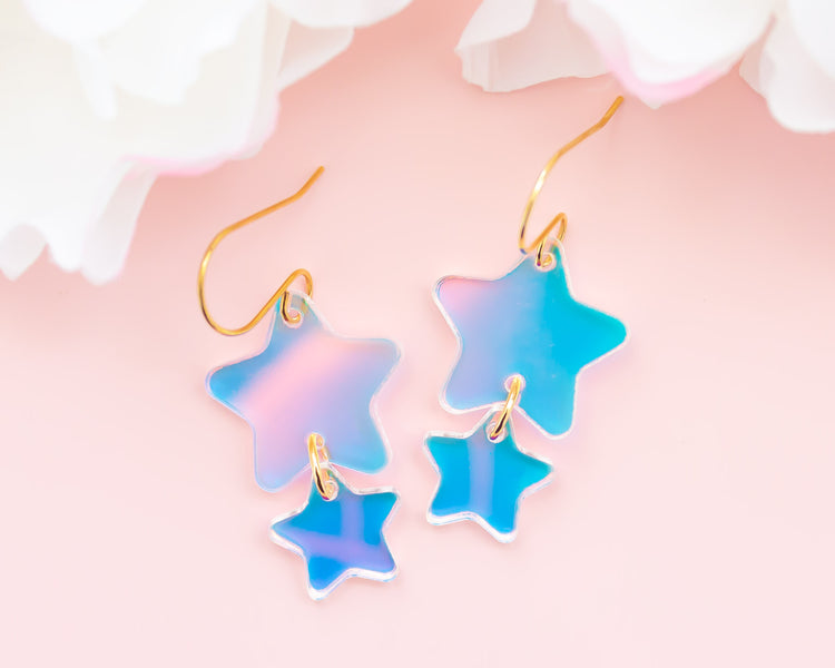 Star Celestial Holographic Acrylic Earrings