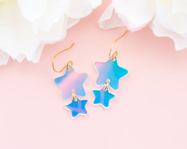 Star Celestial Holographic Acrylic Earrings