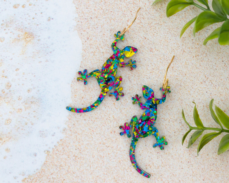 Lizard Acrylic Earrings