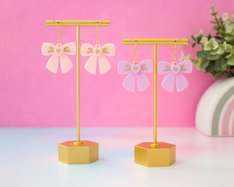 Pastel Bows Acrylic Earrings