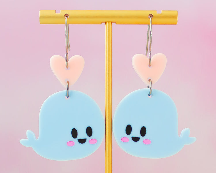 Cute Whale Acrylic Earrings