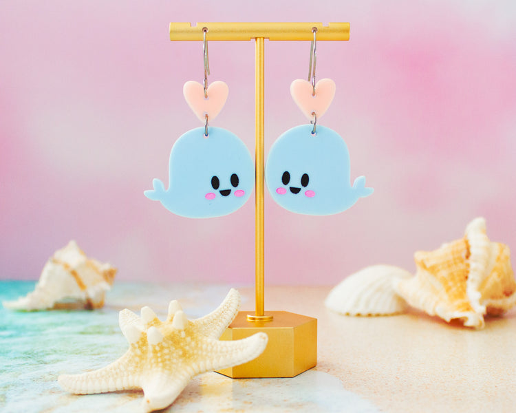 Cute Whale Acrylic Earrings