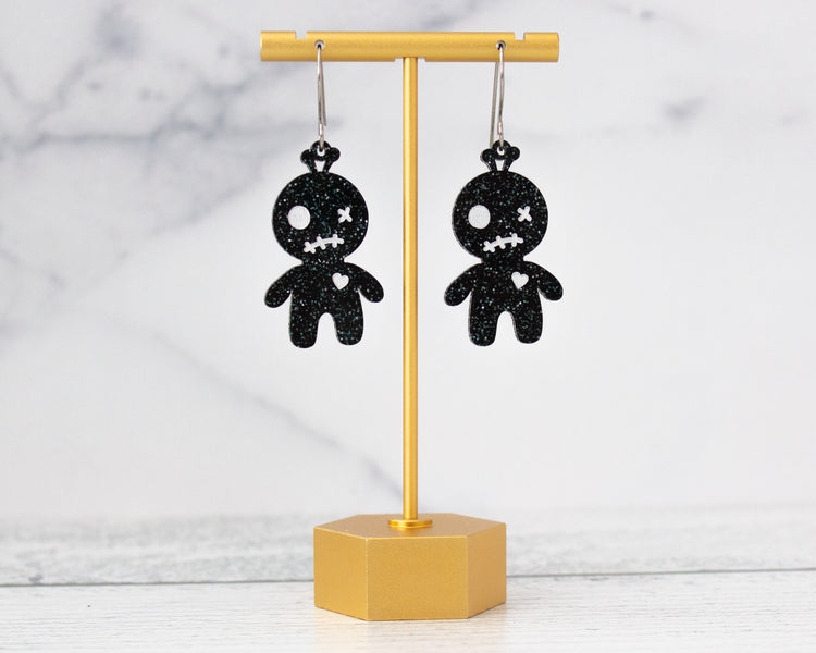 Vodoo Doll Acrylic Halloween Earrings