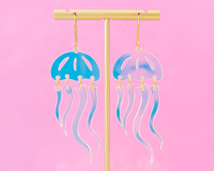 Jellyfish Holographic Acrylic Earrings