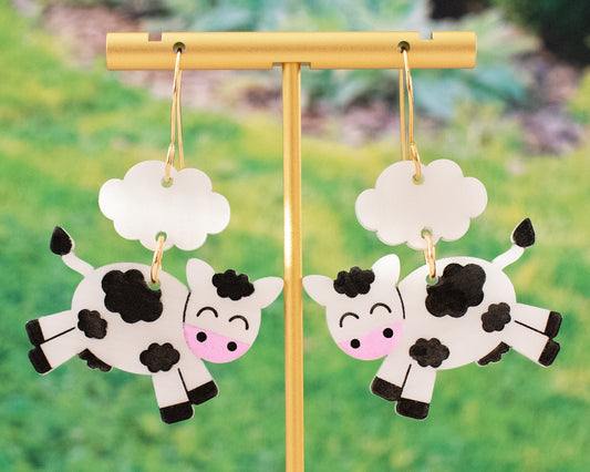 Jumping Cow Earrings