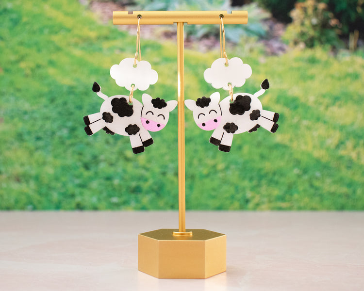 Jumping Cow Earrings