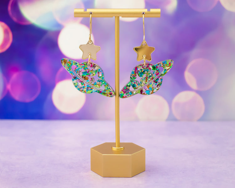 Saturn Planet Earrings