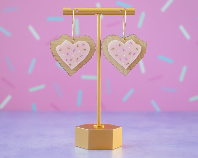 Heart Sugar Cookie Earrings