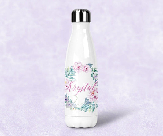 Bridesmaid Gift Roses Custom Water Bottle