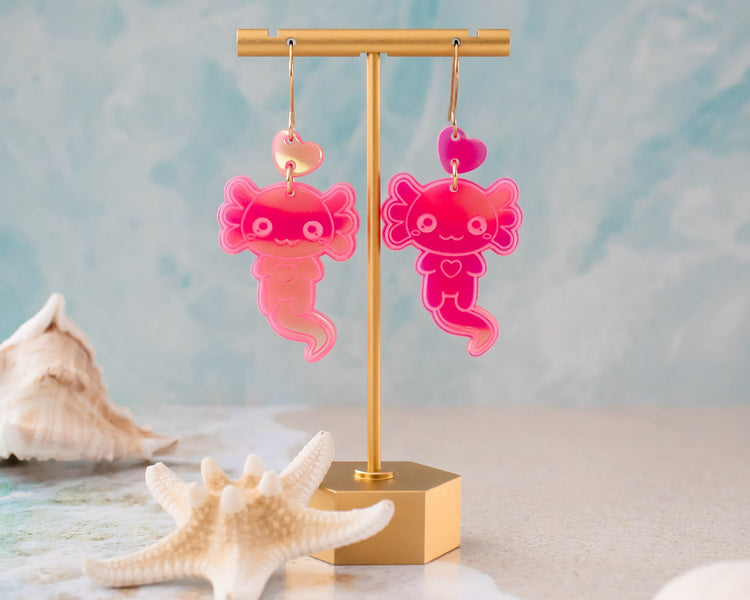 Axolotl Holographic Earrings
