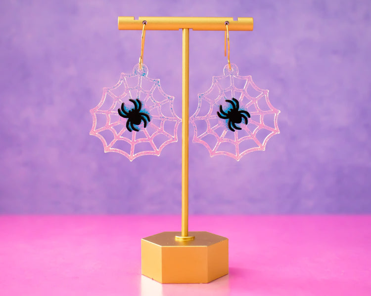 Spider Web With Spider Earings