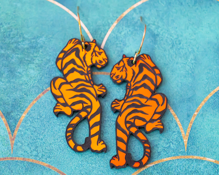 Tiger Holographic Earrings