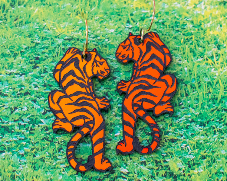 Tiger Holographic Earrings